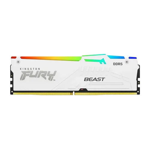 Kingston Fury Beast 16GB 6000MT/s DDR5 CL30 RGB Desktop Gaming Memory - White
