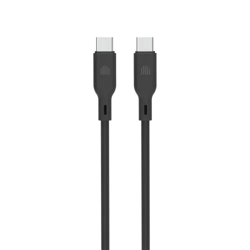 DVICED USB-C to USB-C cable Charging & Data transfer Silicone 1.25m - Black