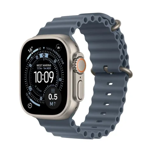 Apple Watch Ultra 3 GPS + Cellular 49mm Natural Titanium Case with Anchor Blue Ocean Band