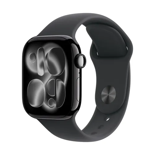 Apple Watch Series 11 GPS 46mm Jet Black Aluminium Case with Black Sport Band - M/L
