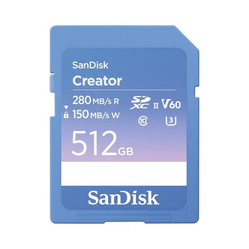 SanDisk 512GB Creator Series UHS-II SDXC Memory Card