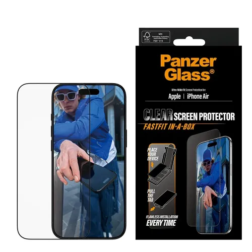 Panzerglass Screen Protector For Iphone Air| Ultra-wide Fit W. Fastfit In-a-box