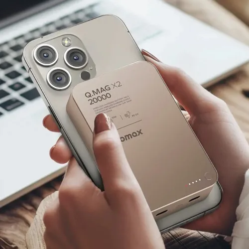 Momax Q.Mag X2 Magnetic Wireless Power Bank 20000mAh - Gen 2 - Sandstone