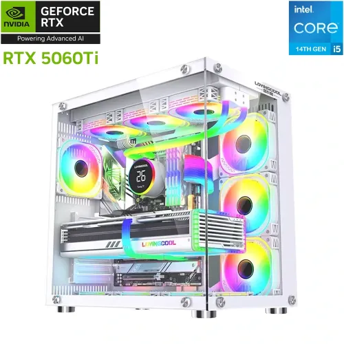 Wjcoolman Intel Core I5-14th Gen Rtx 5060ti Gaming Pc - White