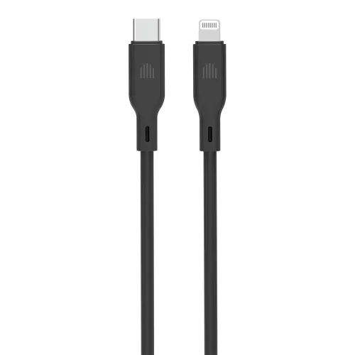 Dviced USB-C to lightning silicone cable Charging & Data transfer 1.25m - Black