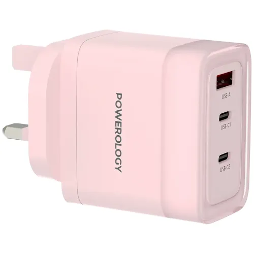 Powerology Lunex Series Fast Charging Adapter PD 65W - Pink