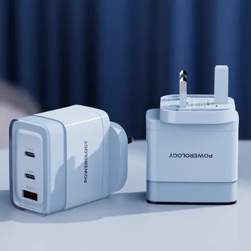 Powerology Lunex Series Fast Charging Adapter PD 65W - Blue