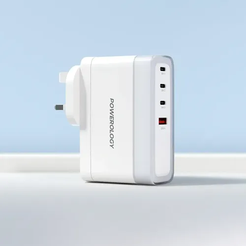 Powerology Lunex Series Fast Charging Adapter PD 140W - White