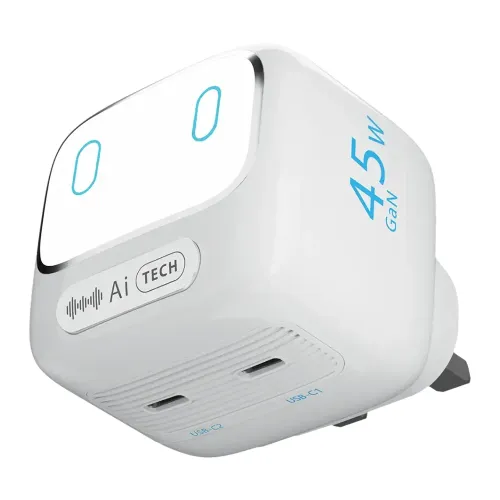 Powerology Lumix GaN AI Power Charger - White