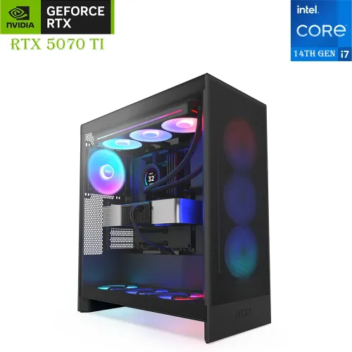 Gaming Pc Nzxt H7 Intel Core I7 14th Gen Rtx 5070 Ti 16gb, 2tb Ssd, 32gb Ram