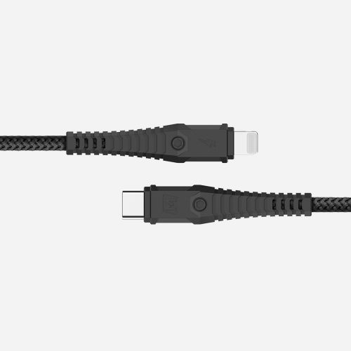 MOMAX TOUGH-LINK LIGHTNING TO TYPE-C 2X STRAIN RELIEF CABLE1.2M-BLACK