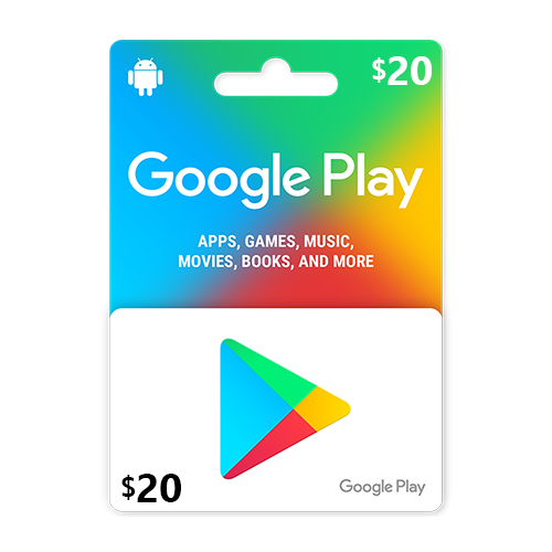 GOOGLE PLAY CARDS $20 USA ACCOUNT (instant SMS delivery)