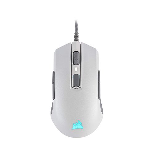 CORSAIR M55 RGB PRO AMBIDEXTROUS MULTI-GRIP GAMING MOUSE - WHITE