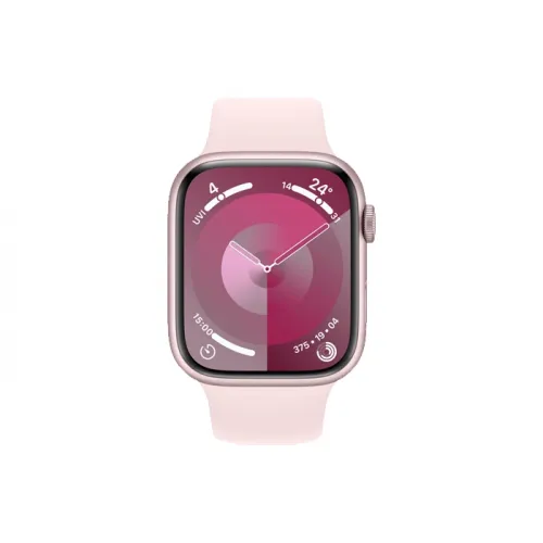 Apple Watch Series 9 Gps 45mm Pink Aluminium Case With Light Pink Sport Band - M/l