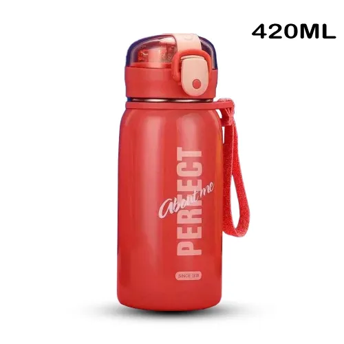 D.kadi Portable Travel Stainless Steel Water Bottle 420ml - Orange