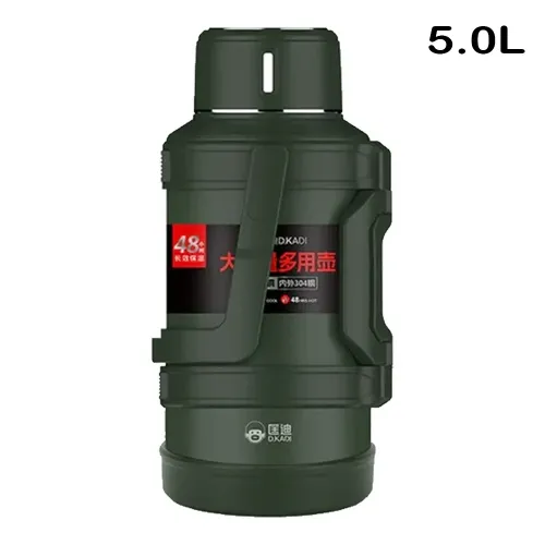 D.kadi Portable Travel Vacumm Water Bottle 5000ml - Green