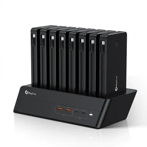 Raycue 8 In 1 Charging Station Combo With 8x10000mah Pd20w Power Bank-uk