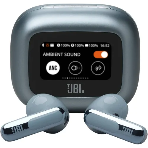 Jbl Live Flex 3 True Wireless Noise Cancelling Earbuds With Display - Blue