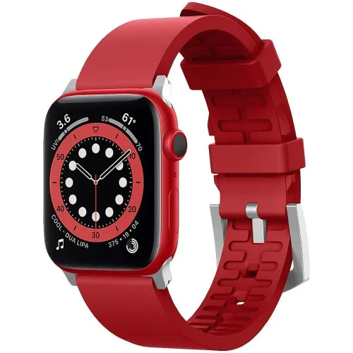 Elago Apple Watch 45/44/42mm Ultra Premium Fluoro Rubber Strap - Red