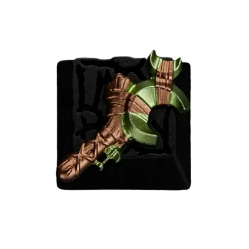 ZomoPlus Customized 3D FORCE STAFF Cherry MX Switches And Clones, DOTA2 Theme Metal Keycap With CNC Engraving (1u Size) For Mechanical Gaming Keyboard