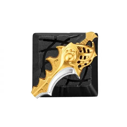 ZomoPlus Customized 3D DIVINE RAPIER Cherry MX Switches And Clones, DOTA2 Theme Metal Keycap With CNC Engraving (1u Size) For Mechanical Gaming Keyboard