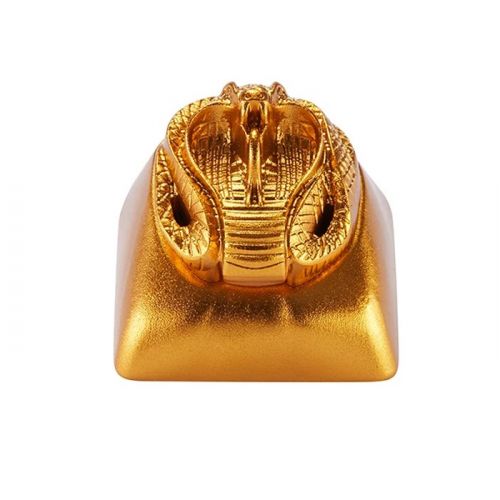 ZomoPlus Customized 3D GOLDEN COBRA Cherry MX Switches And Clones, Game And Movie Theme Metal Keycap With CNC Engraving (1u Size) For Mechanical Gaming Keyboard - Golden