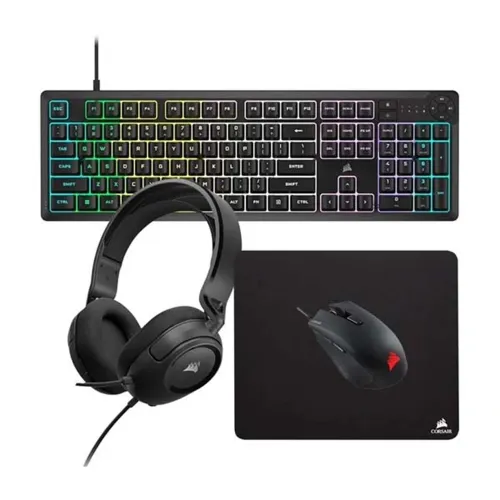 CORSAIR Bundle Offer - K55 CORE RGB Keyboard + HARPOON RGB Pro Mouse + MM100 Mouse Pad + HS35 V2 Headset