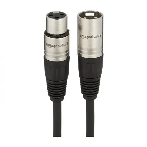 Amazon Basics Standard XLR Male to Female Balanced Microphone Cable - 25 Feet, Black