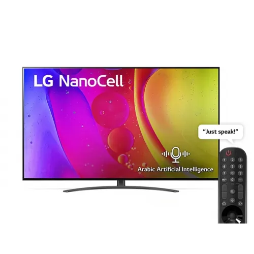 LG NanoCell Smart TV 65 Inch NANO84 Series, Cinema Screen Design 4K Active HDR WebOS Smart AI ThinQ Local Dimming - 65NANO846QA
