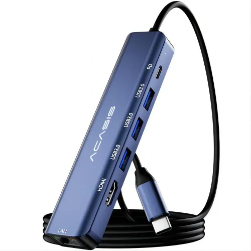Acasis 6-in-1 Type-c 4k 60hz Docking Station Multi Ports Converter