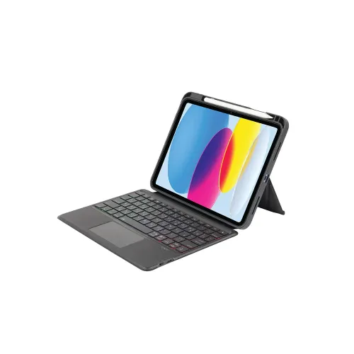 Sia Ipad 10th Generation Keyboard With Touch Pad And Detachable Leather Cover - Black (Ar/eng)