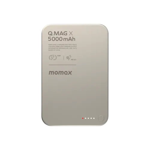 Momax Q.mag X Magnetic Wireless Power Bank 5000mah - Titanium Chroma