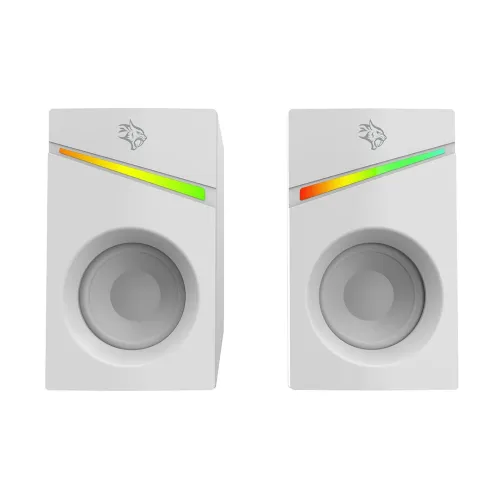 Porodo Gaming Stereo Speakers Volume Knob Control - White