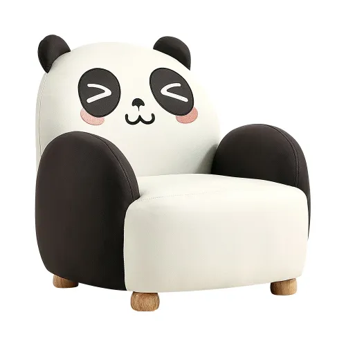 Linsy Kids Mini Sofa Chair - Black & White