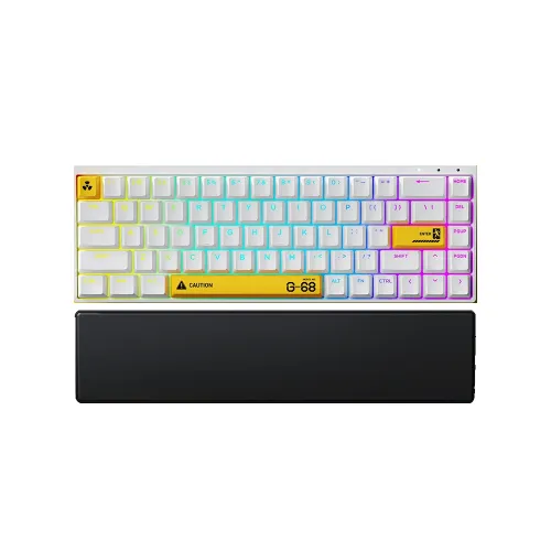 Syntech Chronos 68 Rapid Trigger Magnetic Keyboard - Aluminum Edition (White & Yellow)