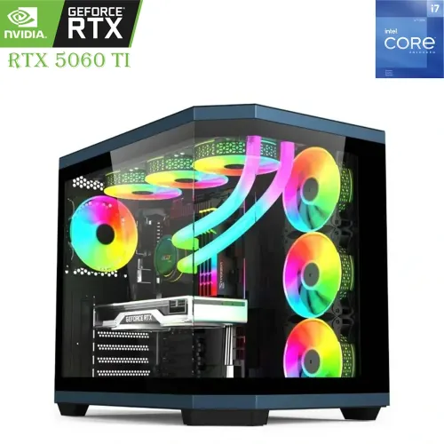 Gaming PC – Intel Core i7 (12th Gen) | RTX 5060 Ti 16GB | 1TB SSD | 16GB RAM Black