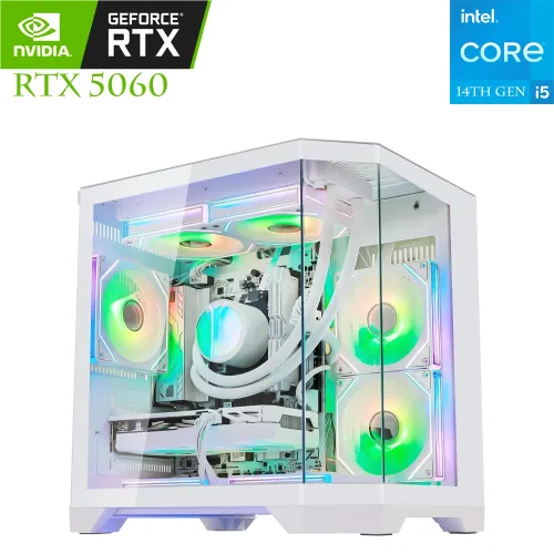 LOVINGCOOL INTEL CORE I5-14TH GEN RTX 5060 GAMING PC - WHITE