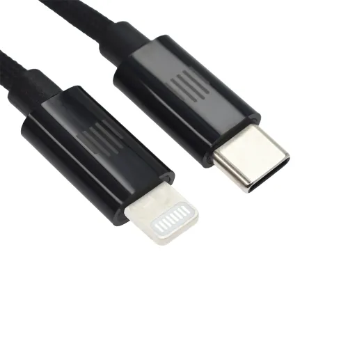 Dviced USB-C to lightning cable Charging & Data transfer 0.25m - Black