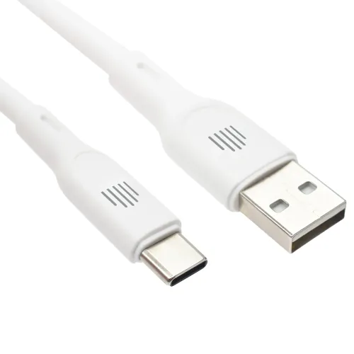 Dviced USB-A to USB-C silicone cable Charging & Data transfer 1.25m - White