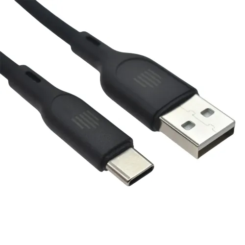Dviced USB-A to USB-C silicone cable Charging & Data transfer 1.25m - Black