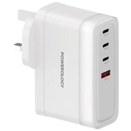Powerology Lunex Series Fast Charging Adapter PD 140W - White