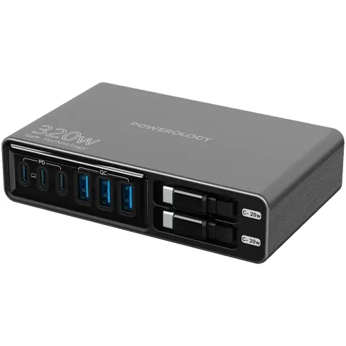 Powerology Univo Charging Station PD 100W - Black