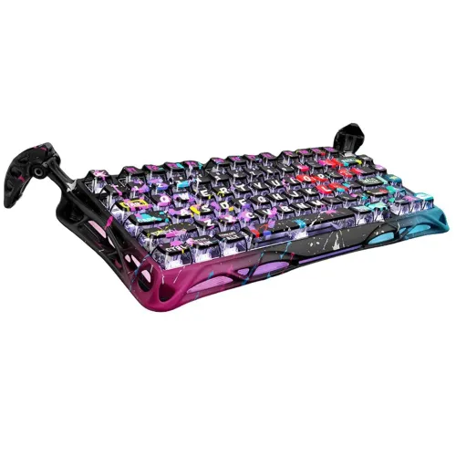 GravStar Mercury V75 Pro 75% Hall Effect Magnetic Switch Gaming Keyboard - Neon Graffiti
