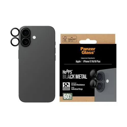 PanzerGlass Hoops Black Camera Lens Protector iPhone 17