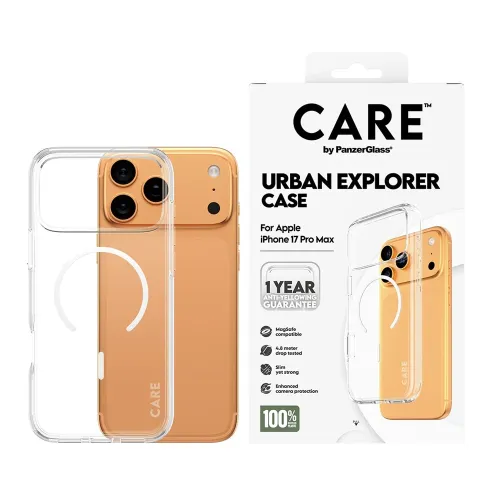 PanzerGlass Flagship Case Transparent Urban Explorer w. White MagSafe iPhone 17 Pro Max