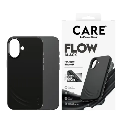 PanzerGlass Feature FLOW Case Black w. MagSafe iPhone 17