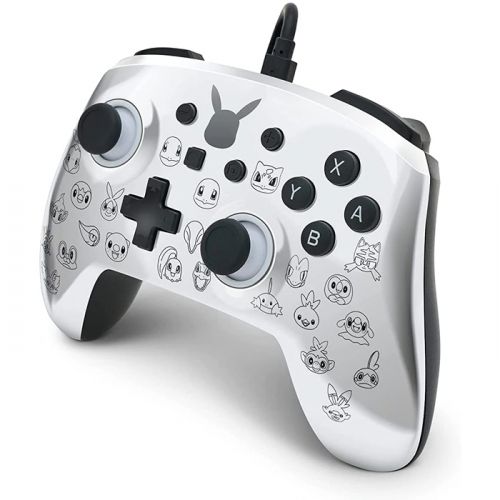 Nintendo Switch: PowerA Pokemon Enhanced Wired Controller - Pikachu Black & Silver