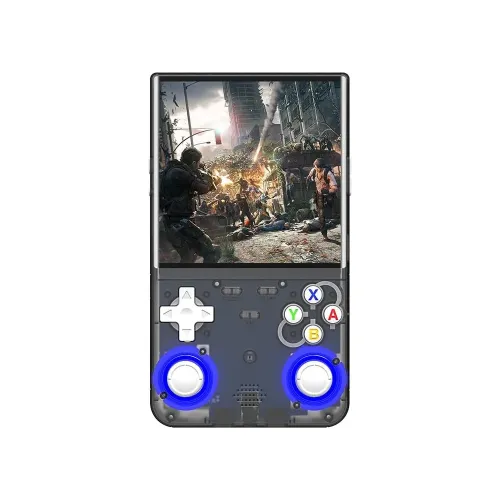R36 Ultra Retro Handheld Game Console with 64GB - Transparent Black
