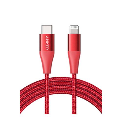 Powerline+ II USB C to Lightning Cable (3ft) - Red