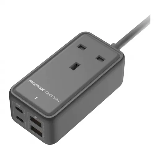 Momax ONEPLUG 65W GaN Extension Cord with USB Power Strip | US15UK